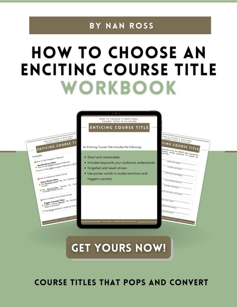 power words to create an enticing course title that converts